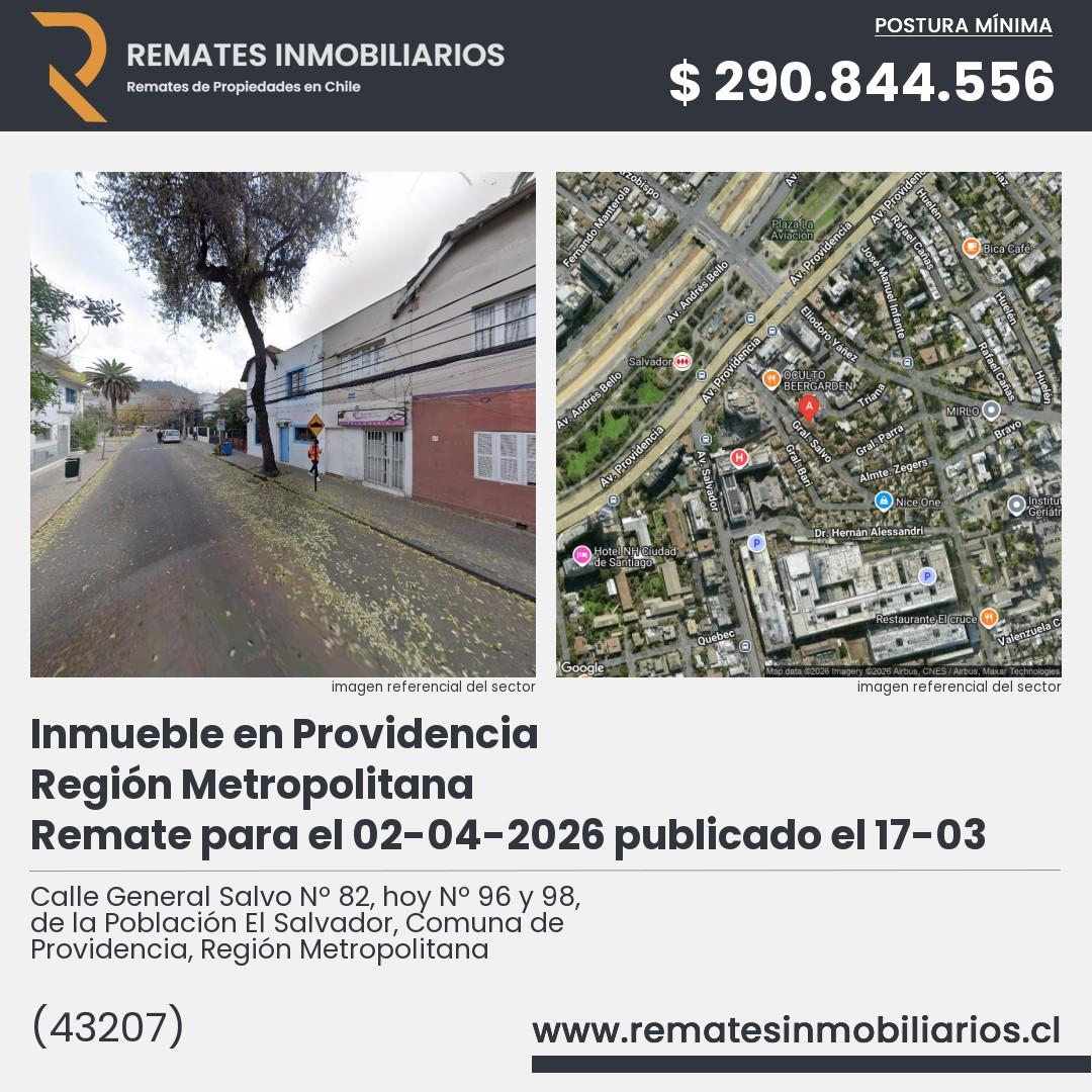 Imagen ficha Calle General Salvo Nº 82, hoy Nº 96 y 98, de la Población El Salvador, Comuna de Providencia, Región Metropolitana