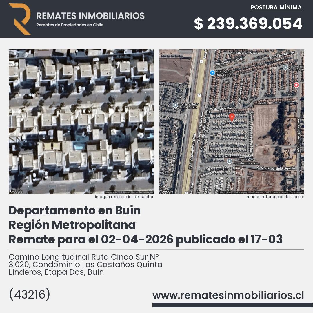 Imagen ficha Camino Longitudinal Ruta Cinco Sur Nº 3.020, Condominio Los Castaños Quinta Linderos, Etapa Dos, Buin