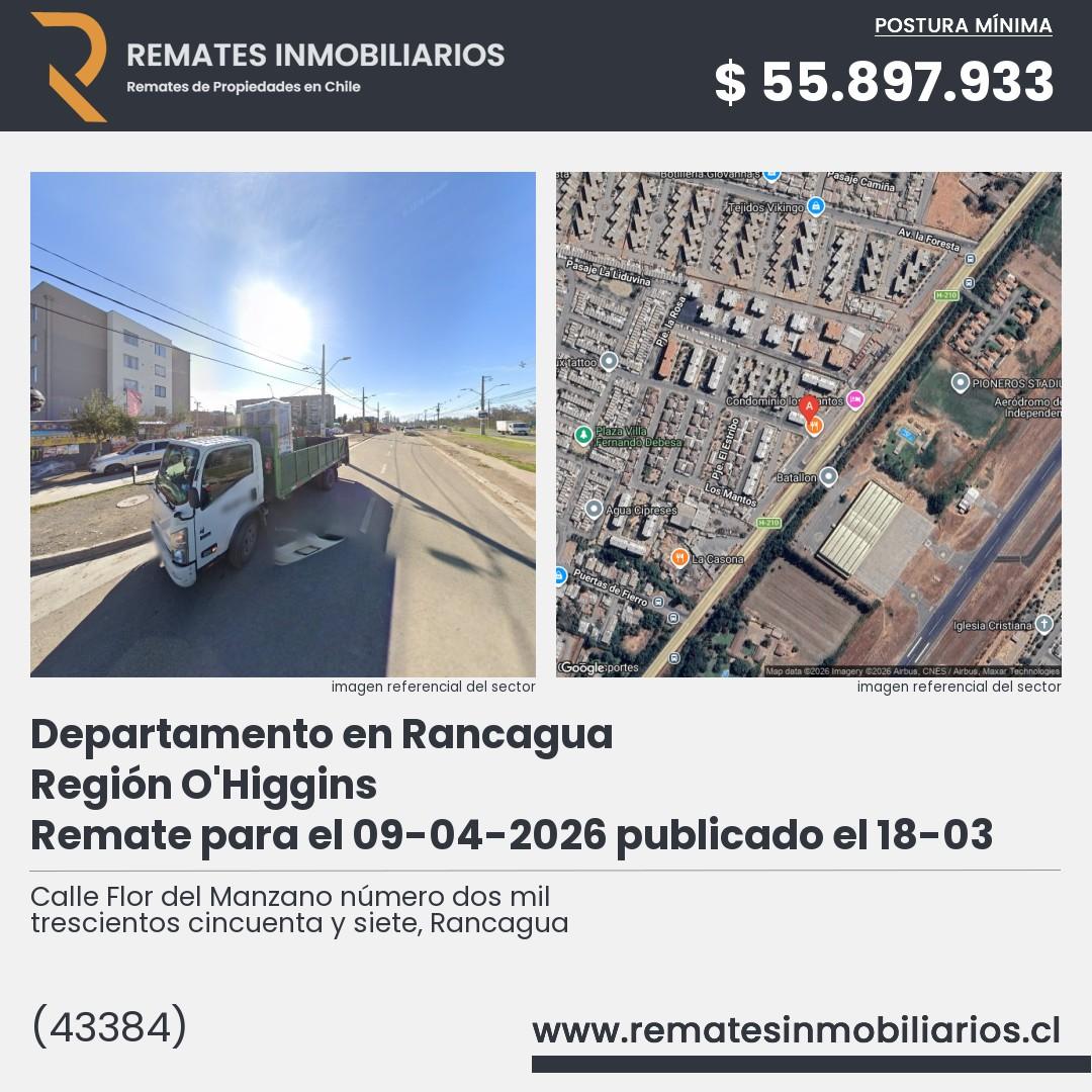 Imagen ficha Calle Flor del Manzano número dos mil trescientos cincuenta y siete, Rancagua