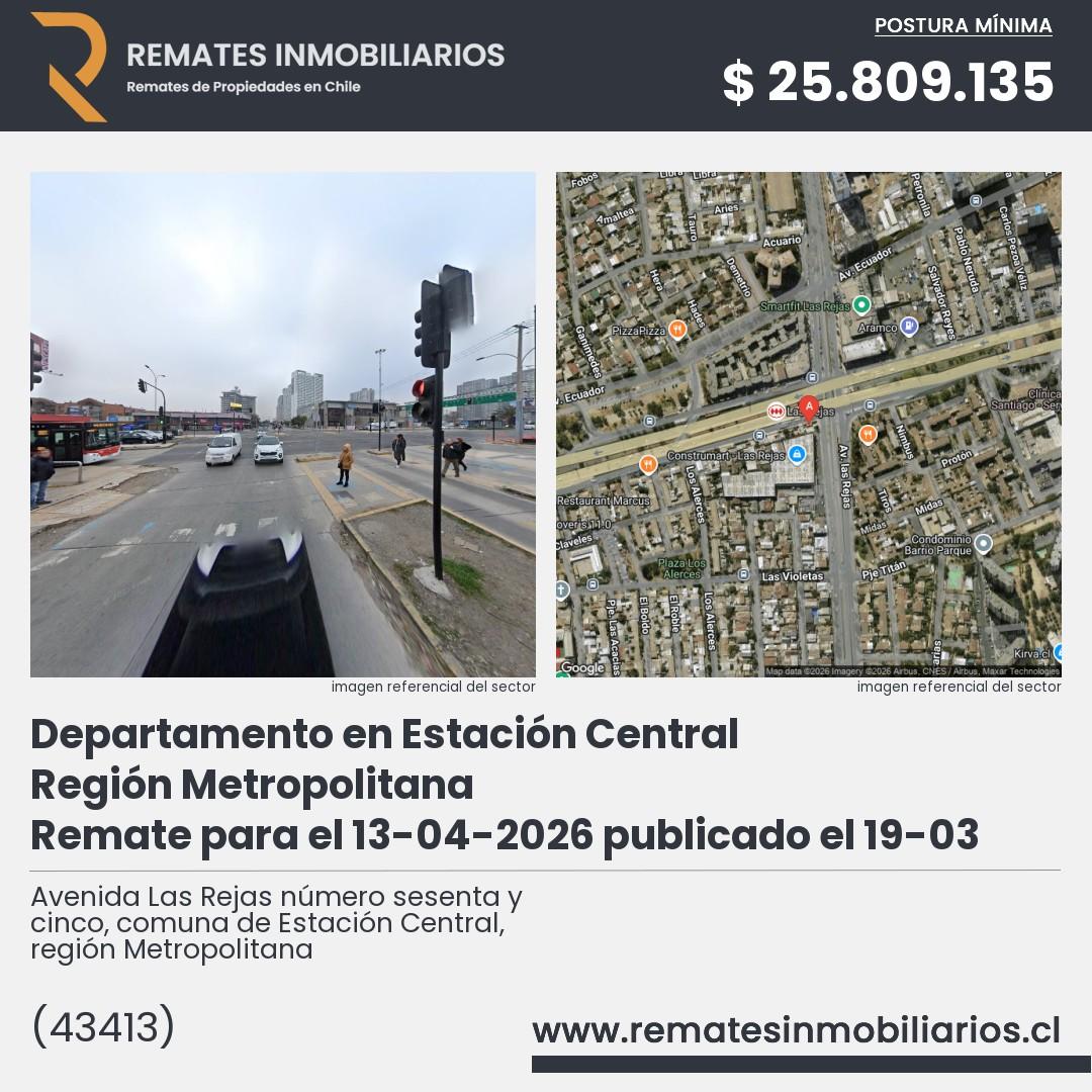 Imagen ficha Avenida Las Rejas número sesenta y cinco, comuna de Estación Central, región Metropolitana