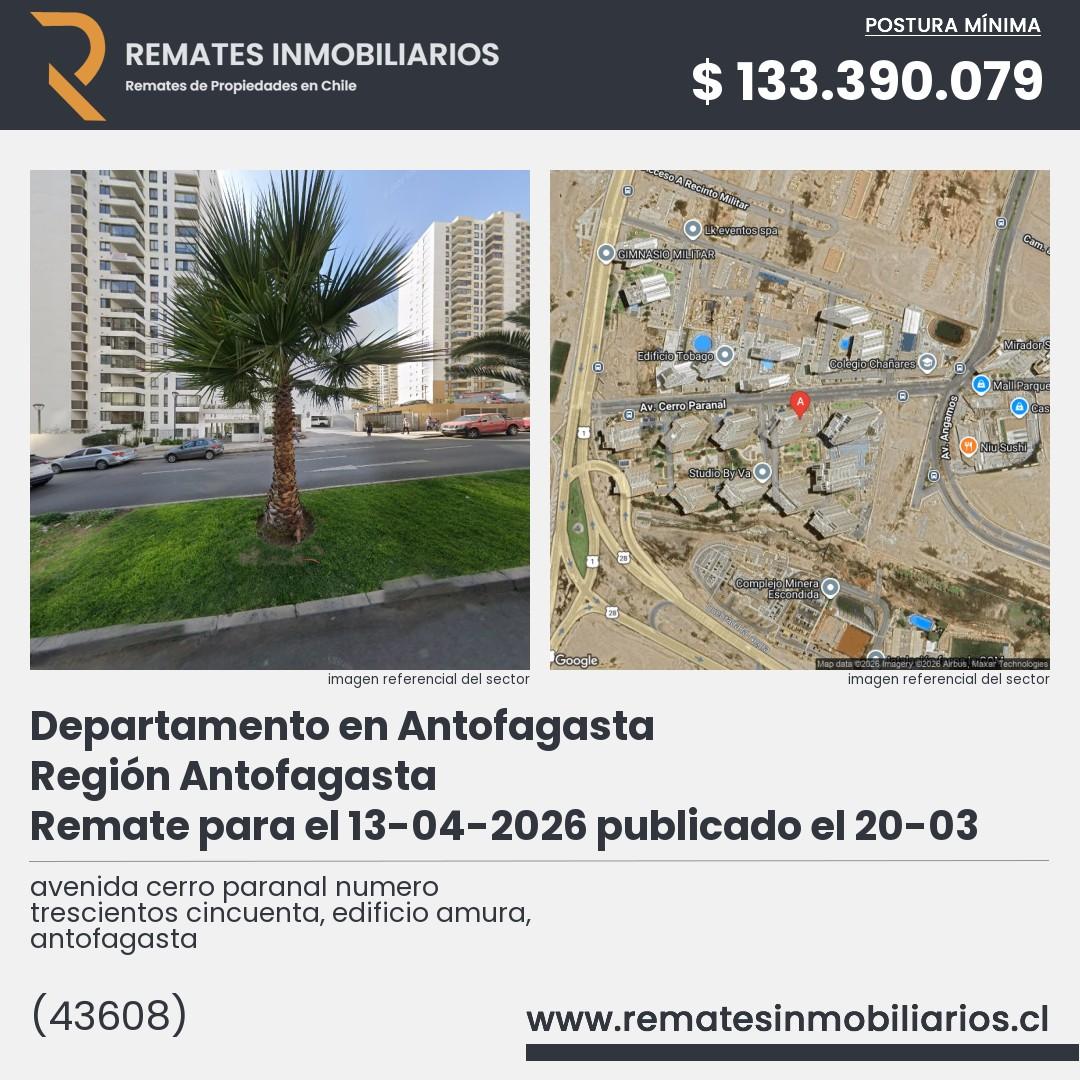 Imagen ficha avenida cerro paranal numero trescientos cincuenta, edificio amura, antofagasta