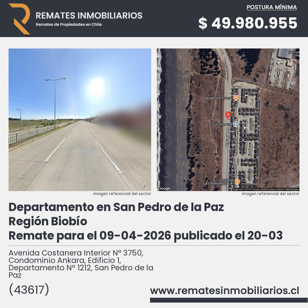 Imagen ficha Avenida Costanera Interior N° 3750, Condominio Ankara, Edificio 1, Departamento Nº 1212, San Pedro de la Paz