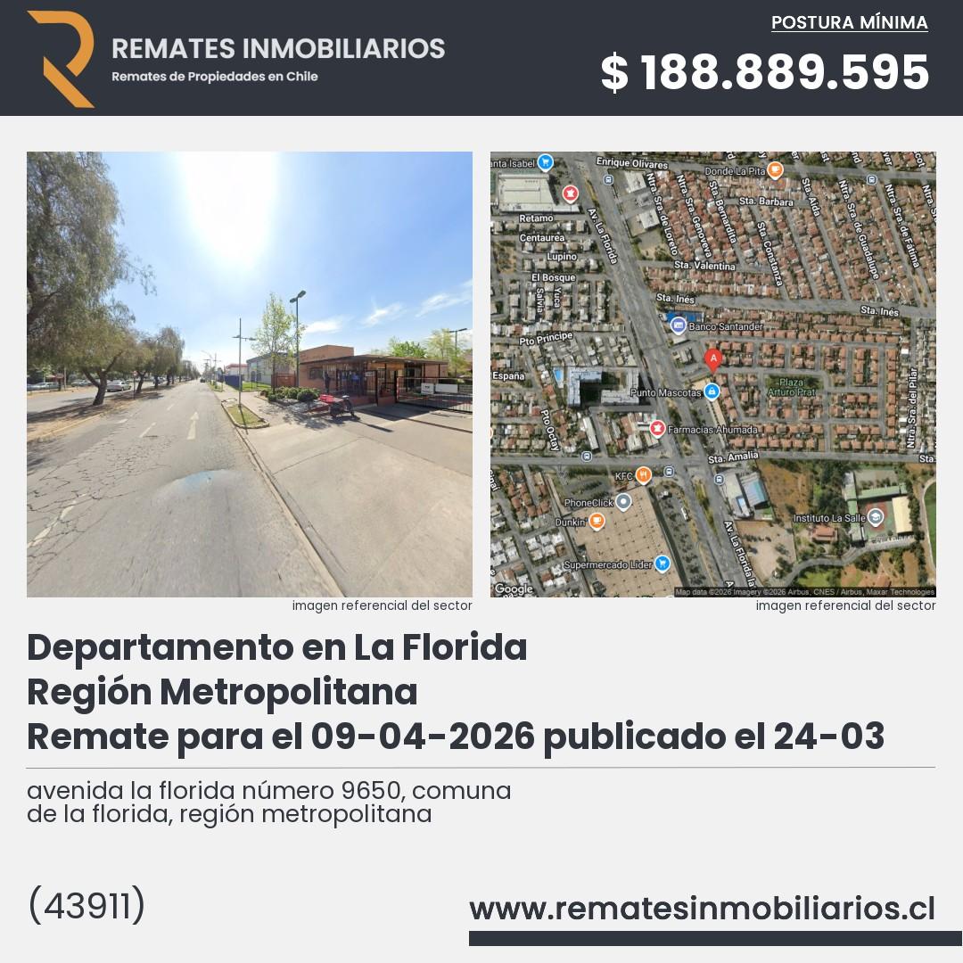 Imagen ficha avenida la florida número 9650, comuna de la florida, región metropolitana