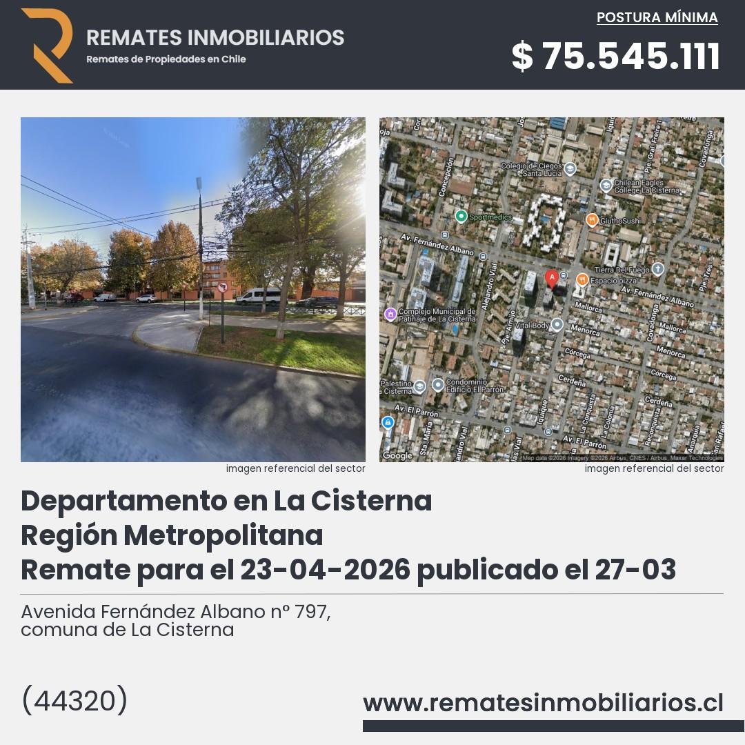 Imagen ficha Avenida Fernández Albano n° 797, comuna de La Cisterna