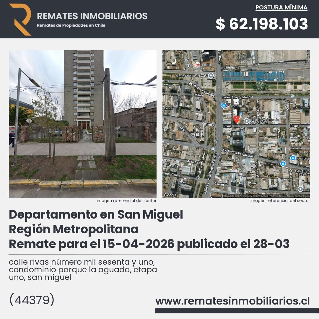 Imagen ficha calle rivas número mil sesenta y uno, condominio parque la aguada, etapa uno, san miguel