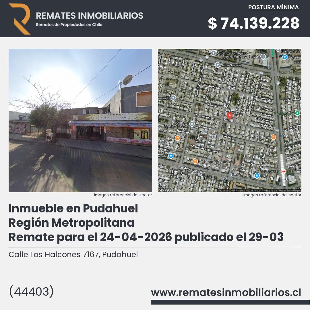 Imagen ficha Calle Los Halcones 7167, Pudahuel