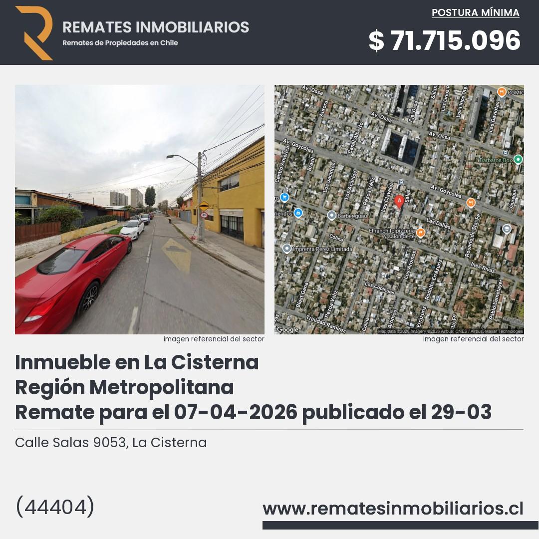 Imagen ficha Calle Salas 9053, La Cisterna
