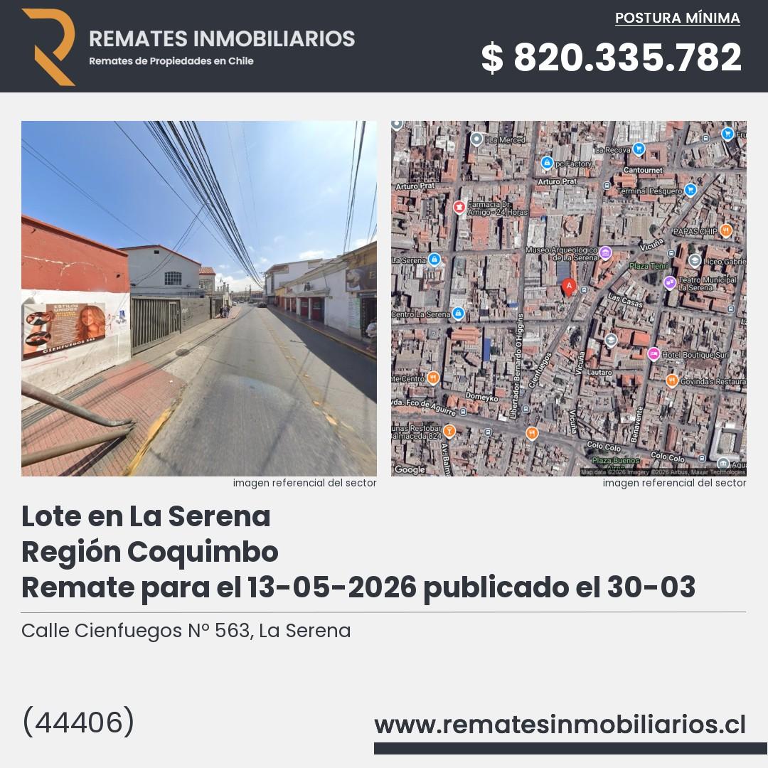 Imagen ficha Calle Cienfuegos Nº 563, La Serena