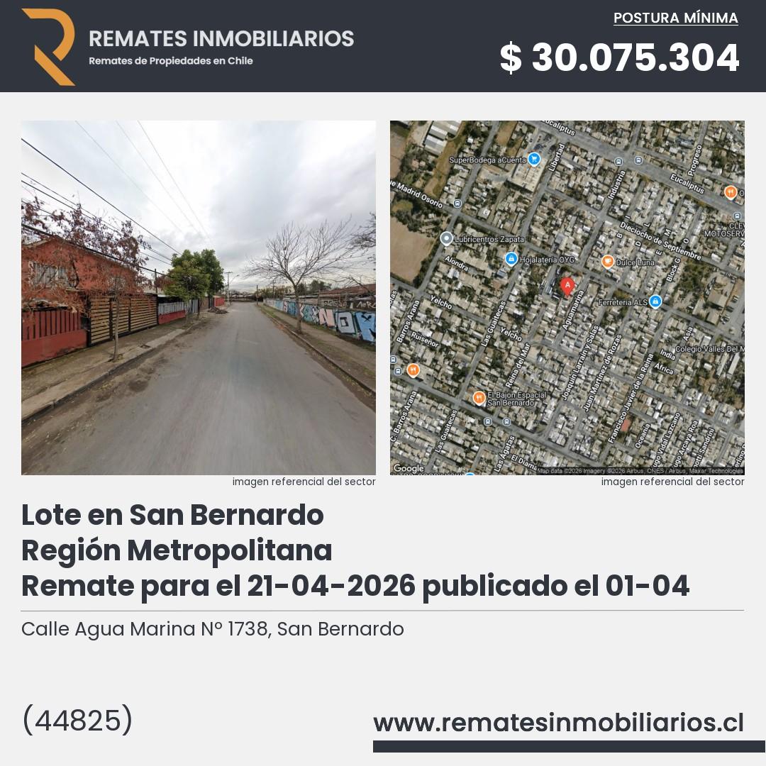 Imagen ficha Calle Agua Marina Nº 1738, San Bernardo