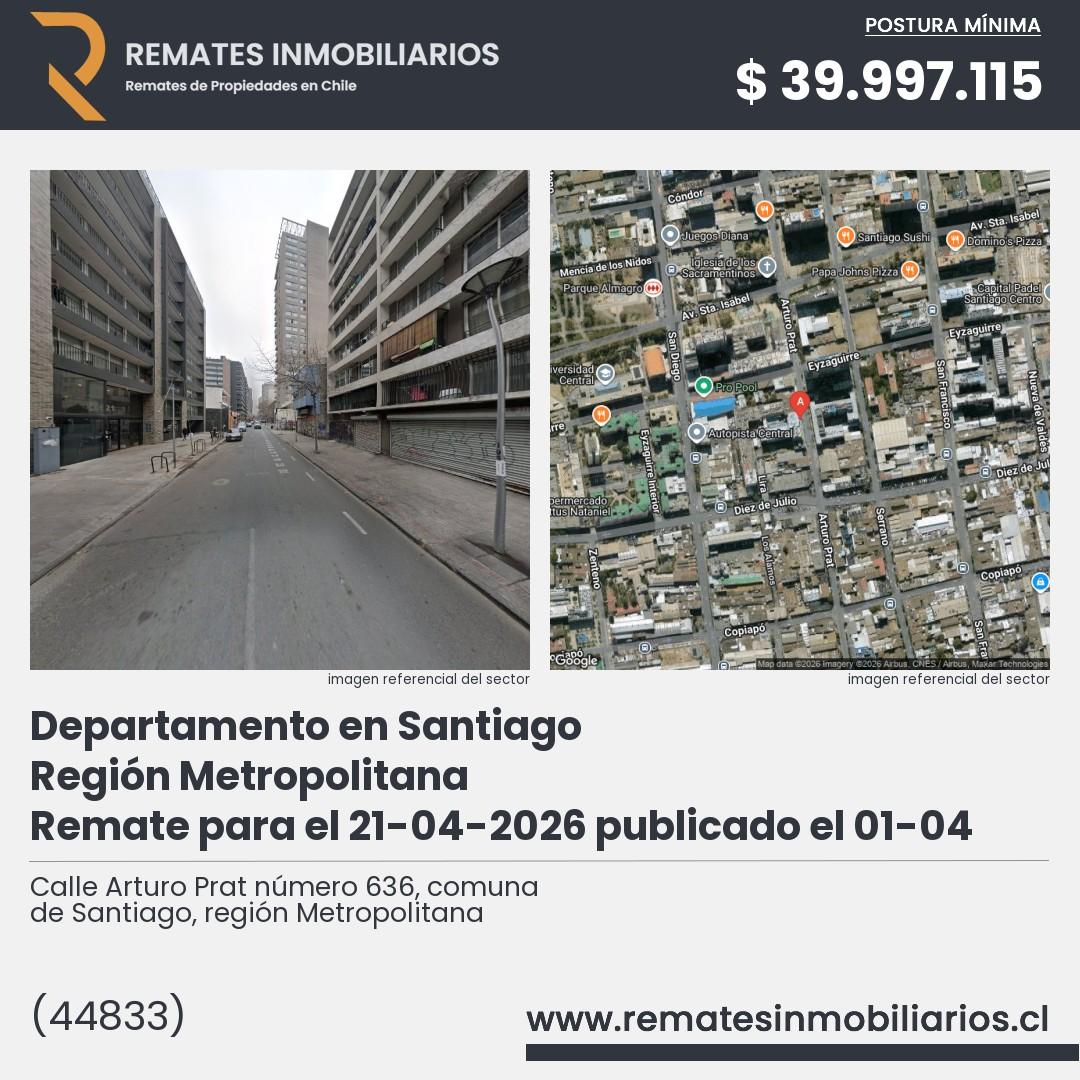 Imagen ficha Calle Arturo Prat número 636, comuna de Santiago, región Metropolitana