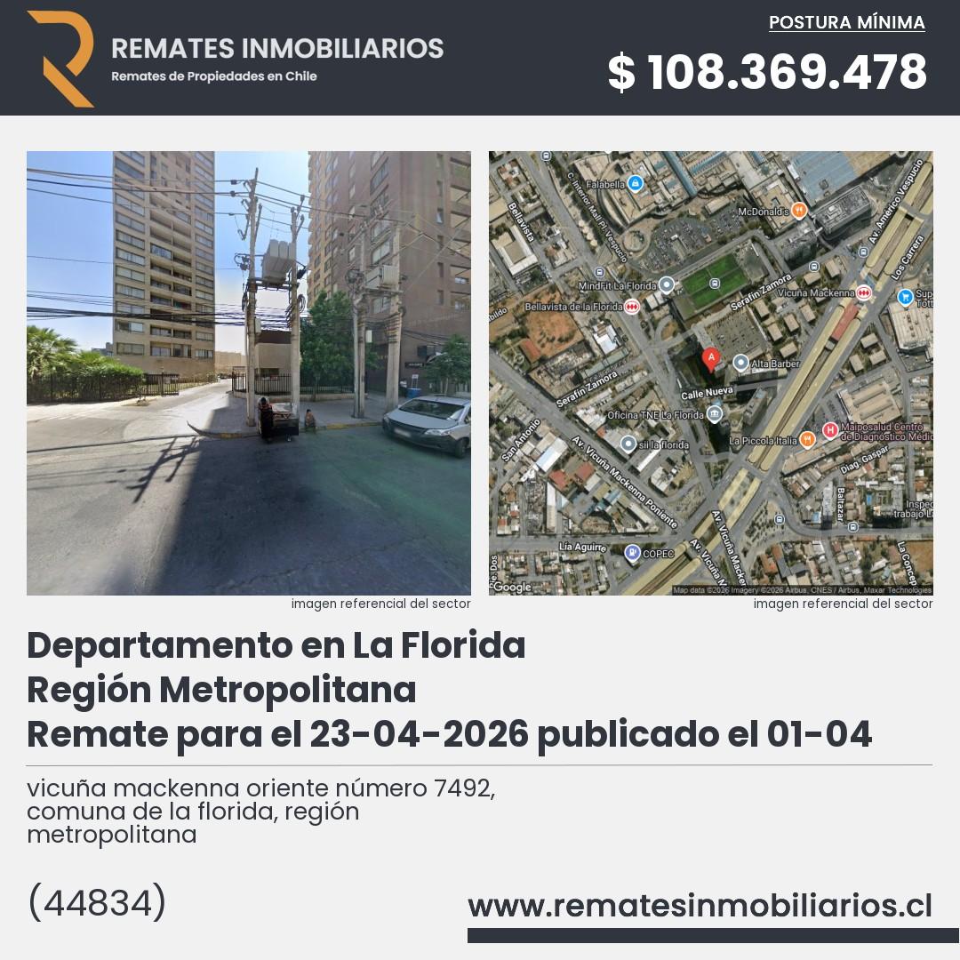 Imagen ficha vicuña mackenna oriente número 7492, comuna de la florida, región metropolitana