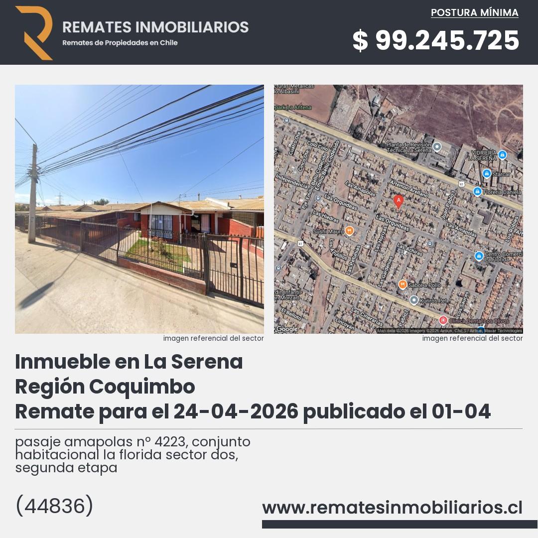 Imagen ficha pasaje amapolas nº 4223, conjunto habitacional la florida sector dos, segunda etapa