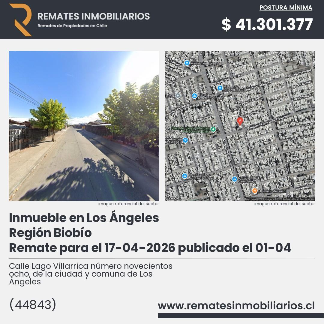 Imagen ficha Calle Lago Villarrica número novecientos ocho, de la ciudad y comuna de Los Ángeles