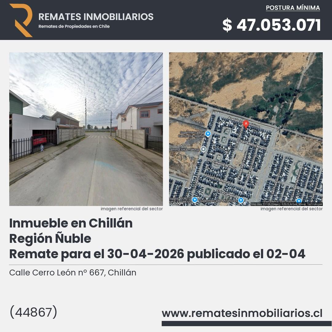 Imagen ficha Calle Cerro León nº 667, Chillán