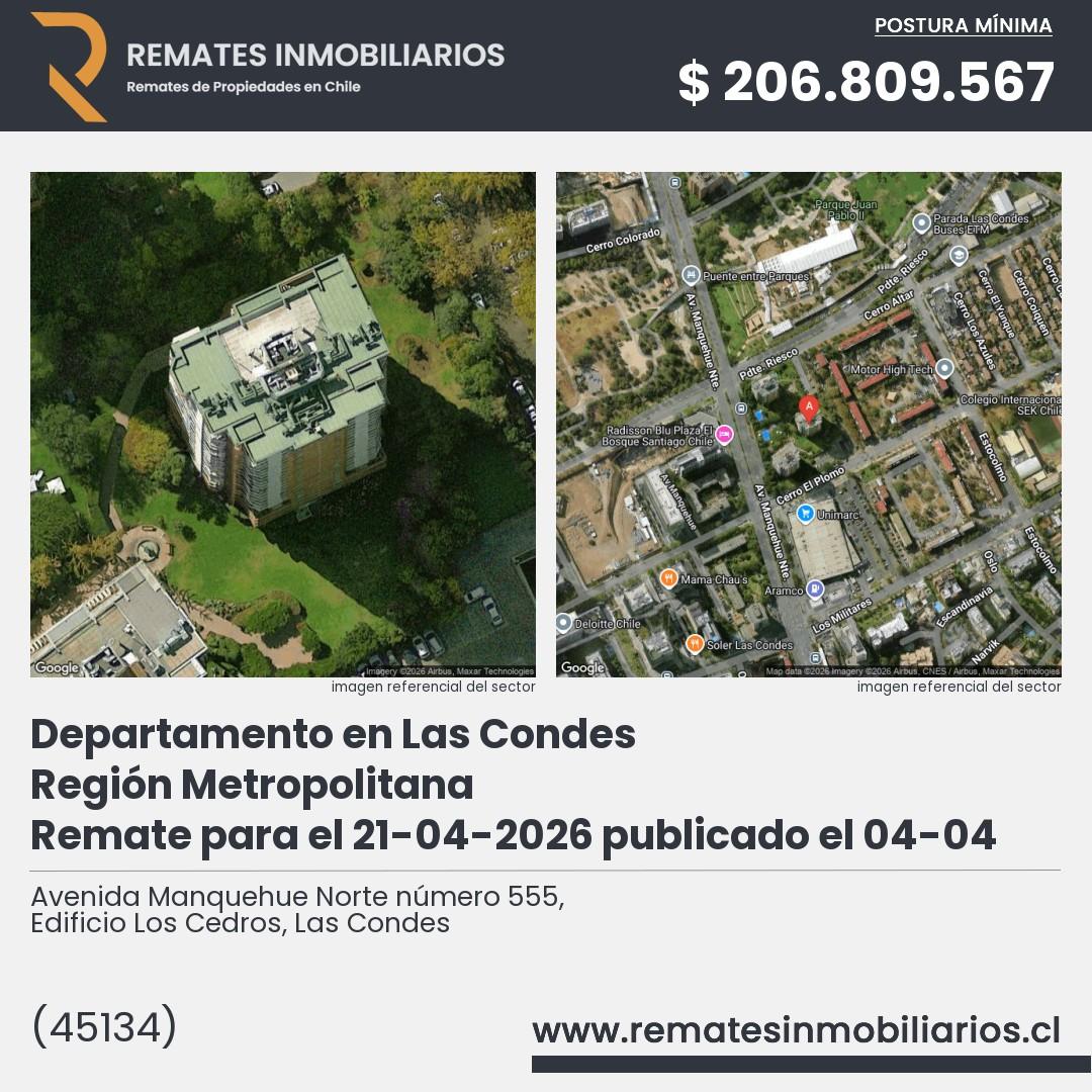 Imagen ficha Avenida Manquehue Norte número 555, Edificio Los Cedros, Las Condes