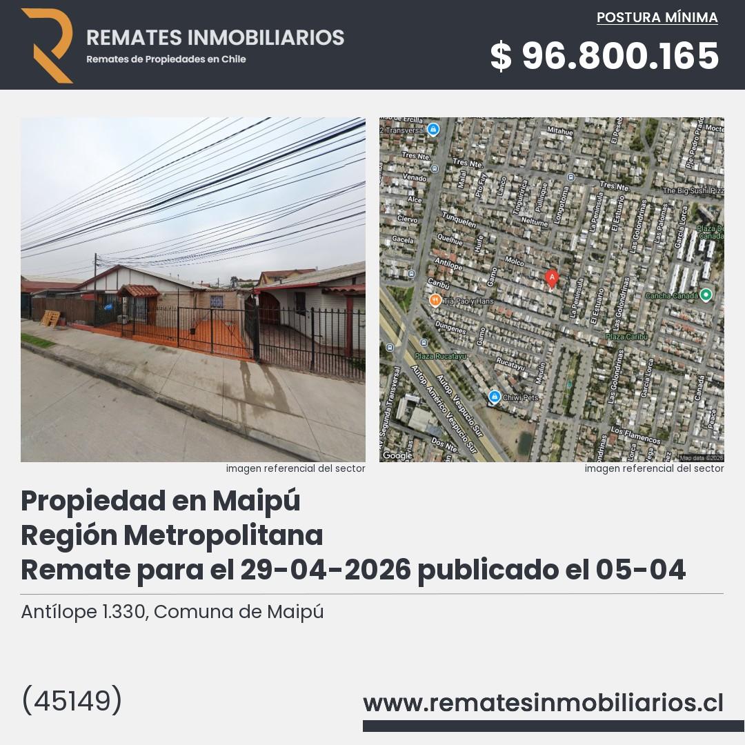 Imagen ficha Antílope 1.330, Comuna de Maipú