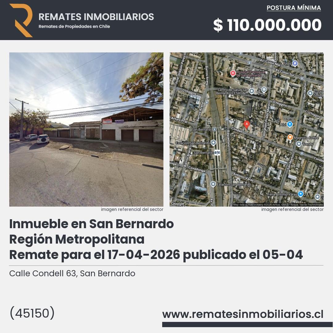 Imagen ficha Calle Condell 63, San Bernardo