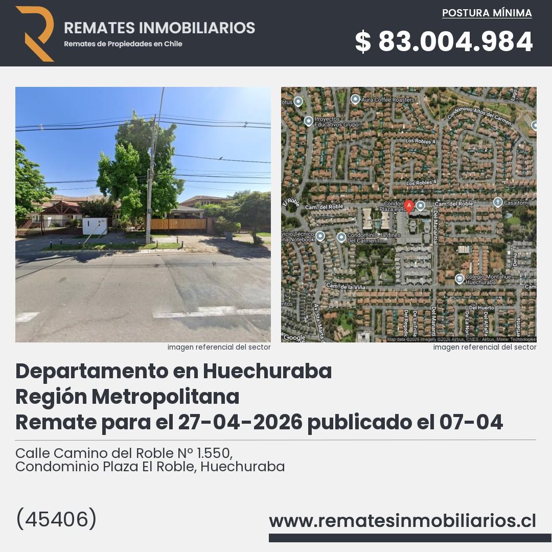 Imagen ficha Calle Camino del Roble Nº 1.550, Condominio Plaza El Roble, Huechuraba