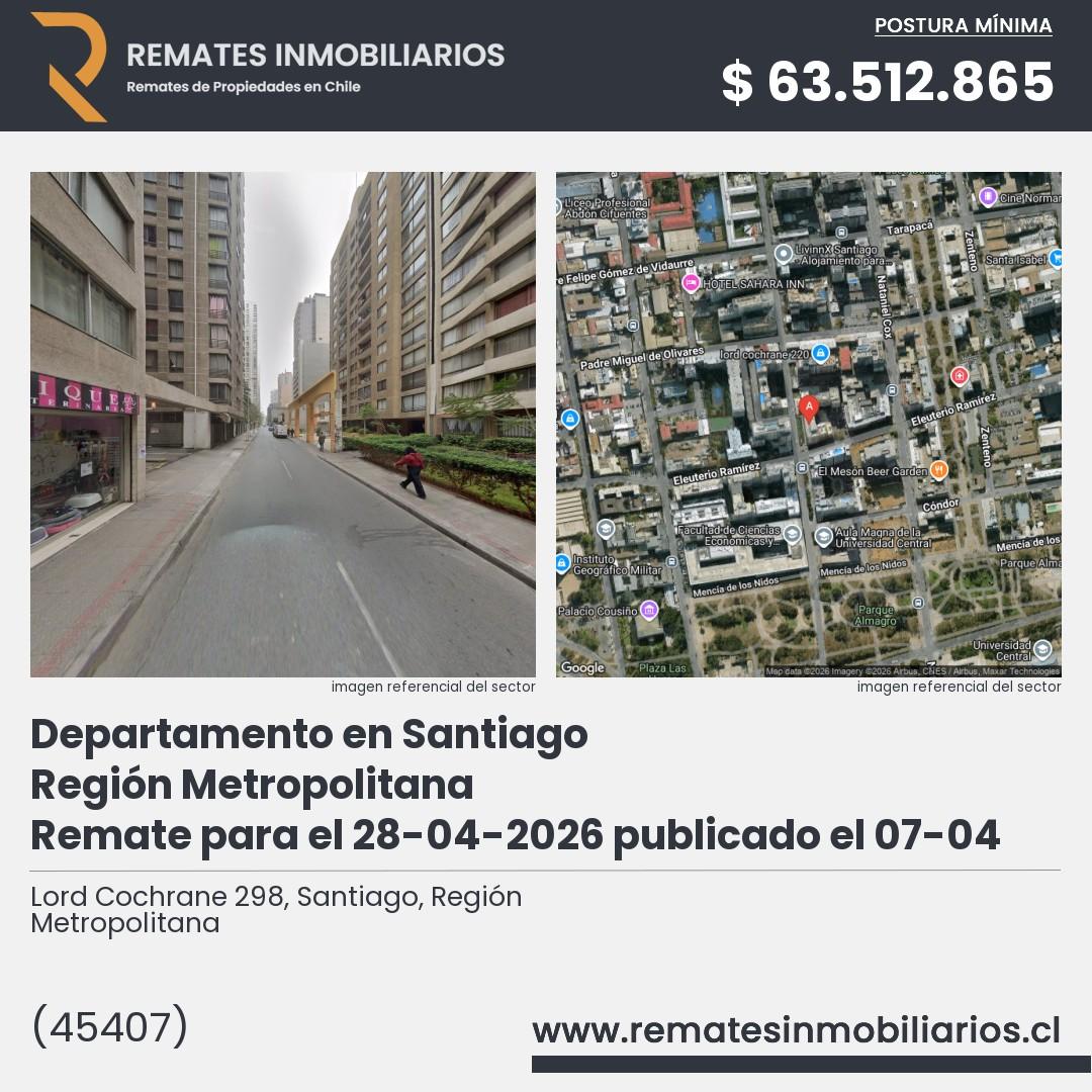 Imagen ficha Lord Cochrane 298, Santiago, Región Metropolitana