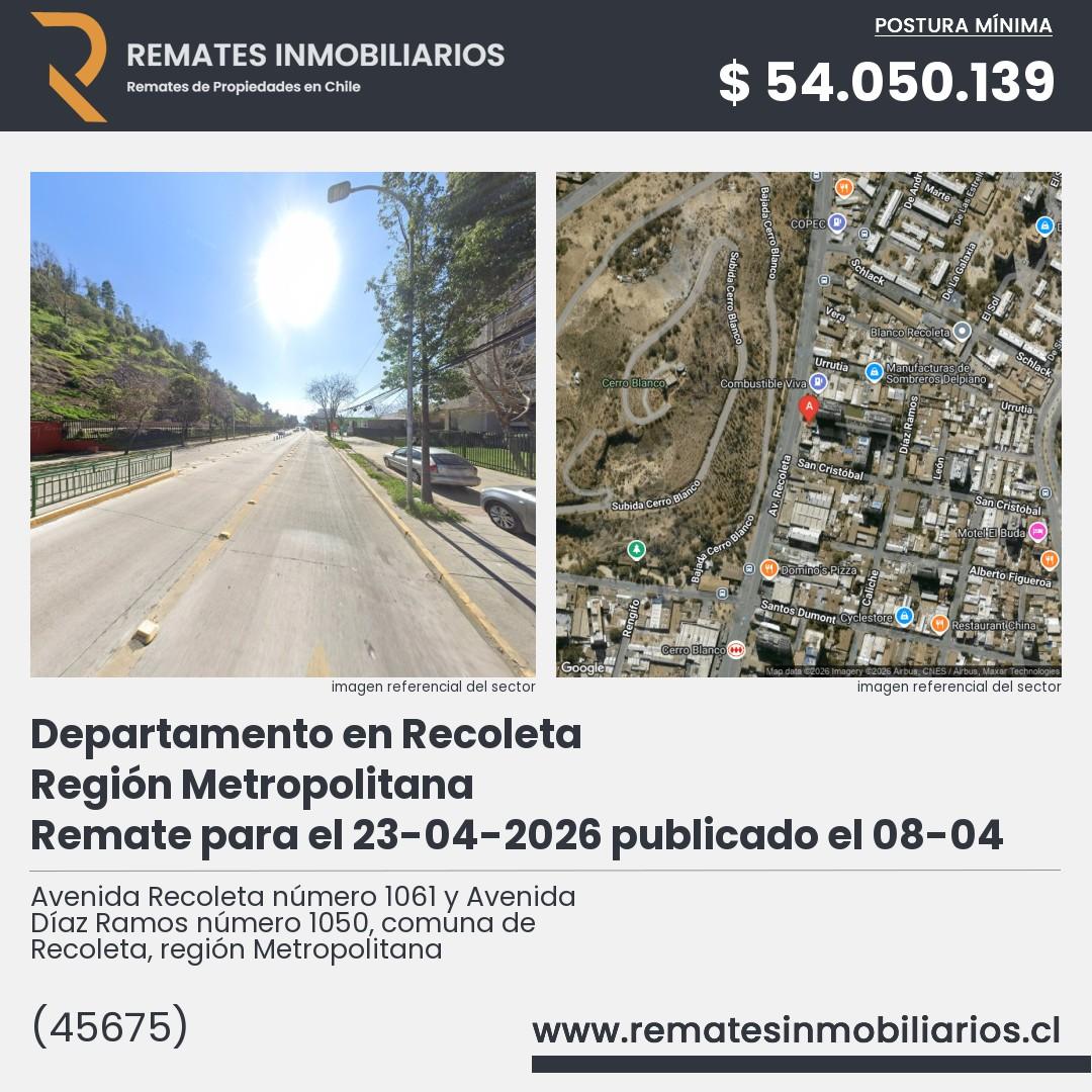Imagen ficha Avenida Recoleta número 1061 y Avenida Díaz Ramos número 1050, comuna de Recoleta, región Metropolitana