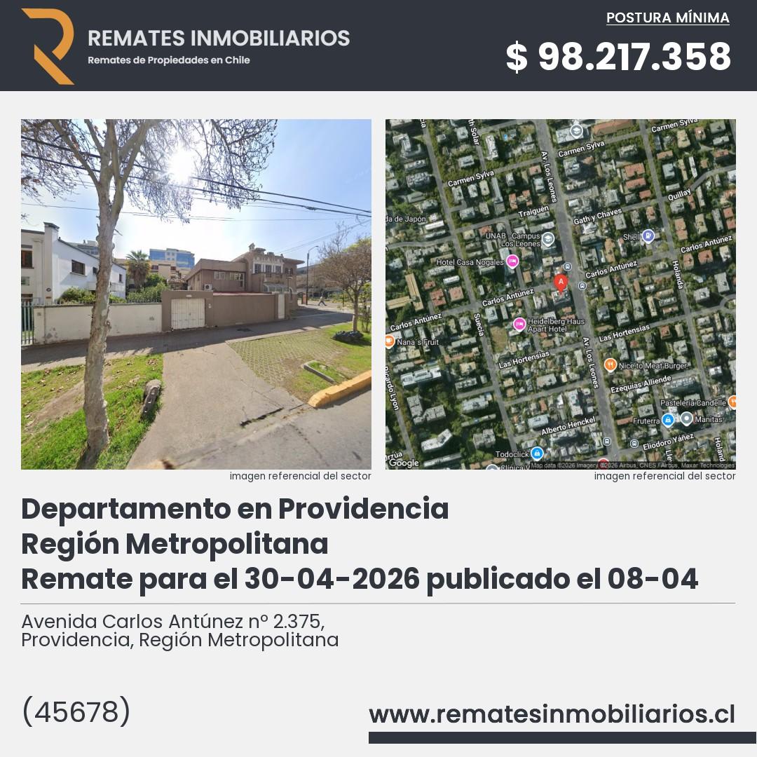 Imagen ficha Avenida Carlos Antúnez nº 2.375, Providencia, Región Metropolitana