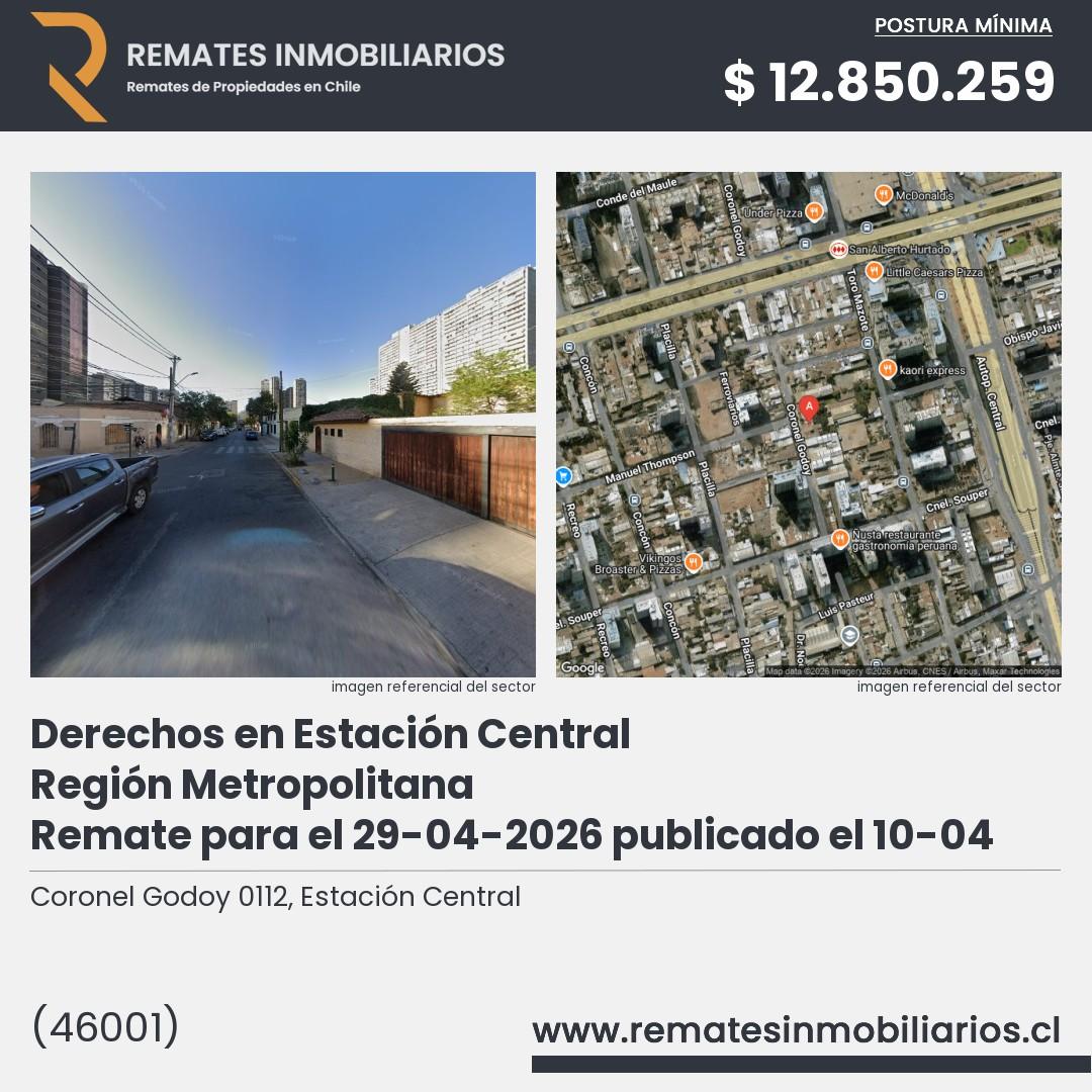 Imagen ficha Coronel Godoy 0112, Estación Central