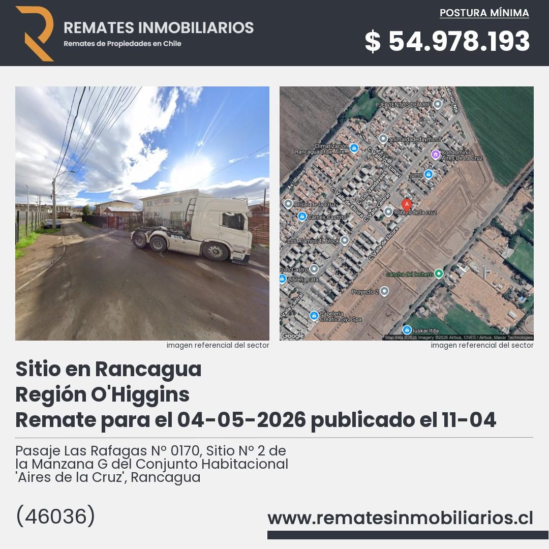 Imagen ficha Pasaje Las Rafagas Nº 0170, Sitio Nº 2 de la Manzana G del Conjunto Habitacional 