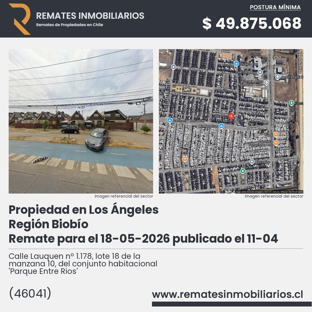 Imagen ficha Calle Lauquen nº 1.178, lote 18 de la manzana 10, del conjunto habitacional 