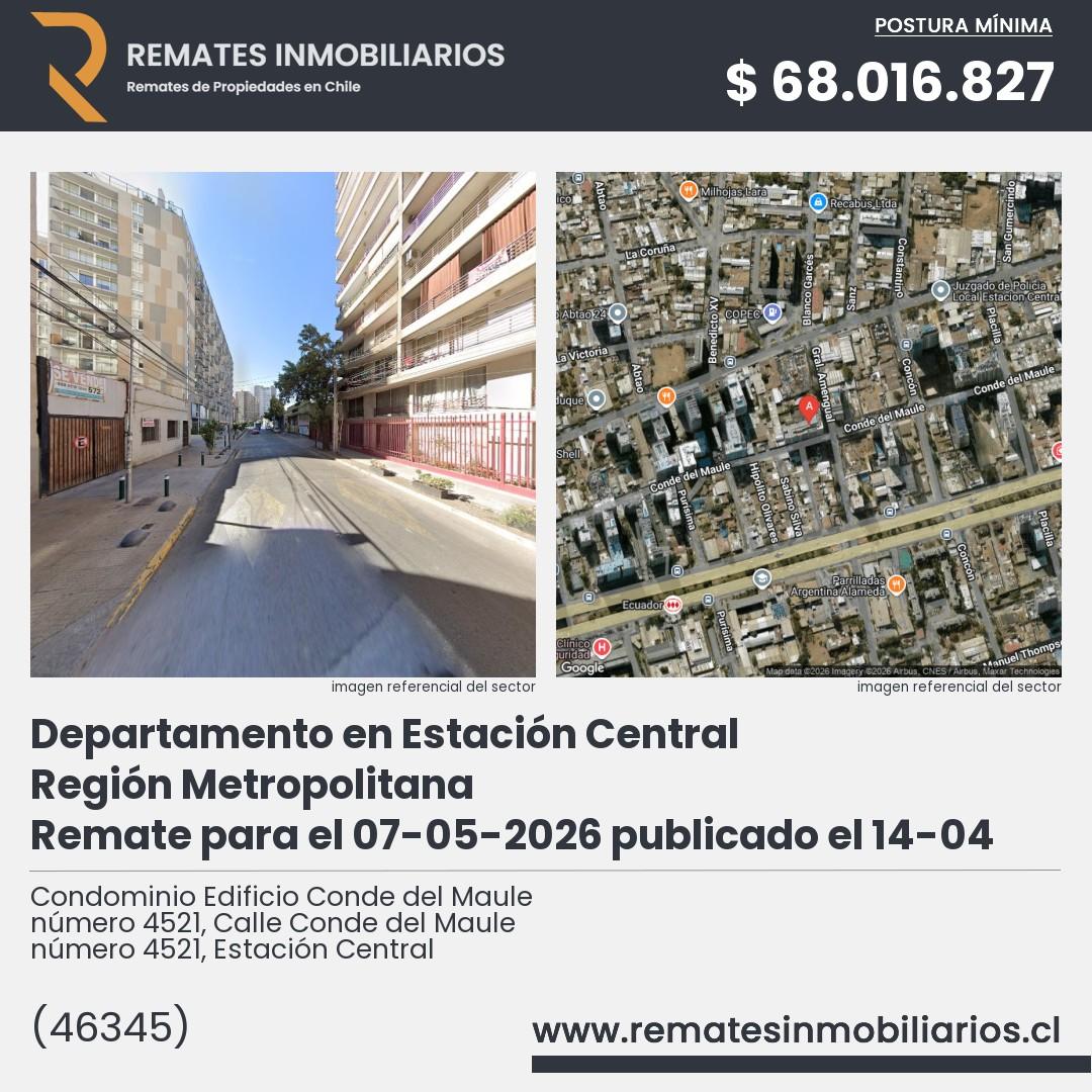 Imagen ficha Condominio Edificio Conde del Maule número 4521, Calle Conde del Maule número 4521, Estación Central