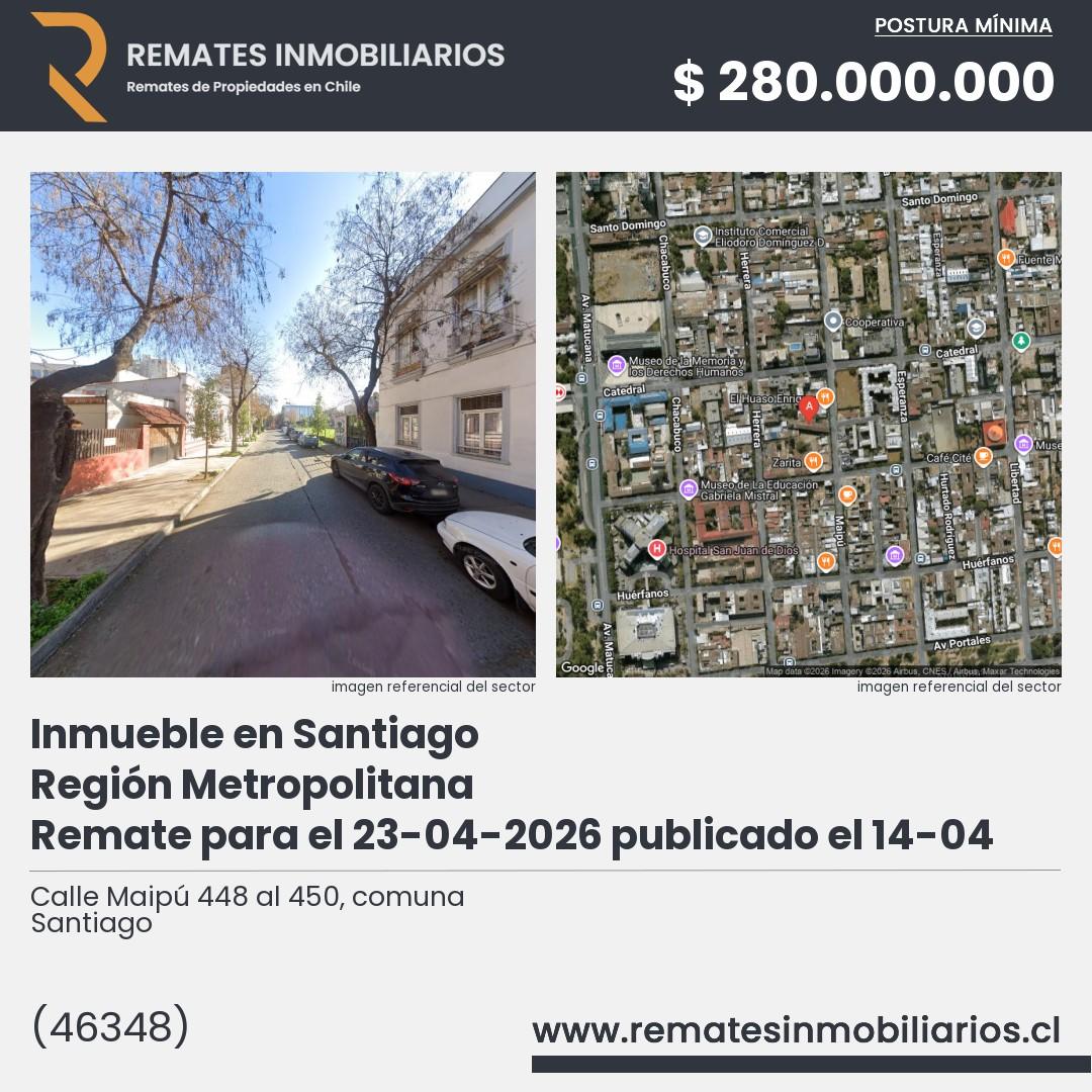Imagen ficha Calle Maipú 448 al 450, comuna Santiago