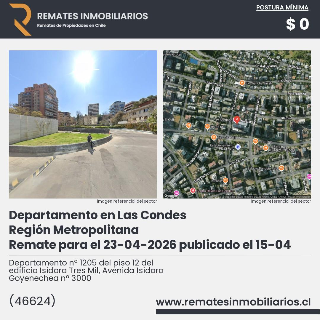 Imagen ficha Departamento nº 1205 del piso 12 del edificio Isidora Tres Mil, Avenida Isidora Goyenechea nº 3000