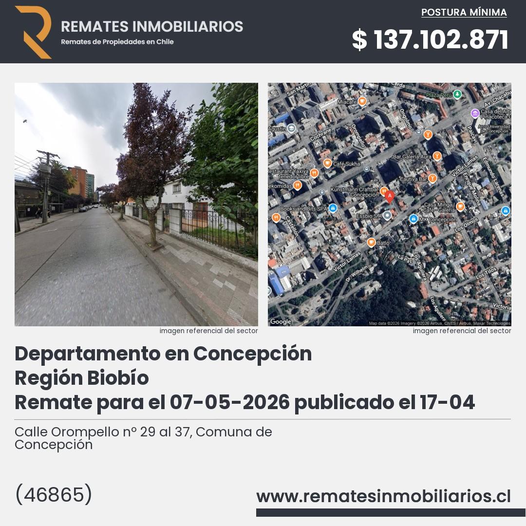 Imagen ficha Calle Orompello nº 29 al 37, Comuna de Concepción