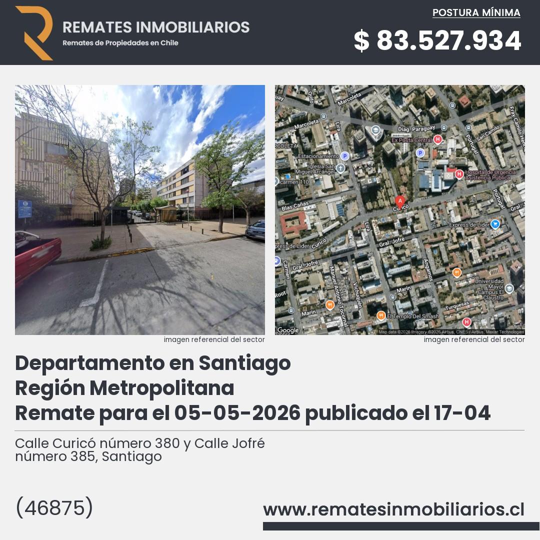 Imagen ficha Calle Curicó número 380 y Calle Jofré número 385, Santiago