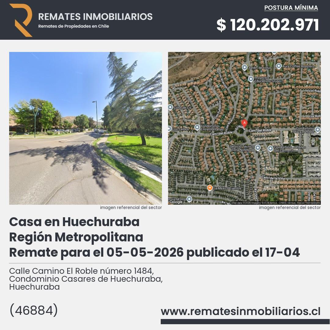 Imagen ficha Calle Camino El Roble número 1484, Condominio Casares de Huechuraba, Huechuraba