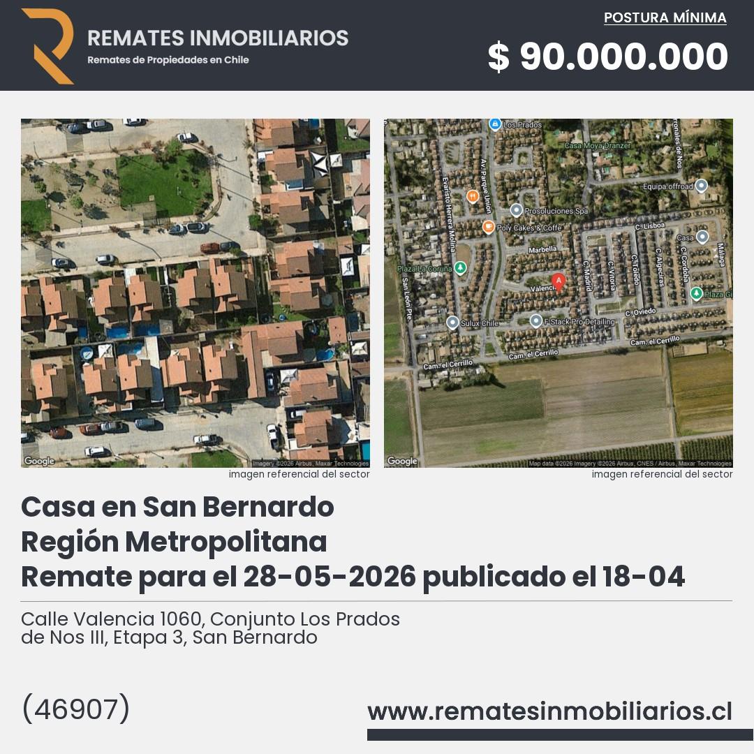 Imagen ficha Calle Valencia 1060, Conjunto Los Prados de Nos III, Etapa 3, San Bernardo