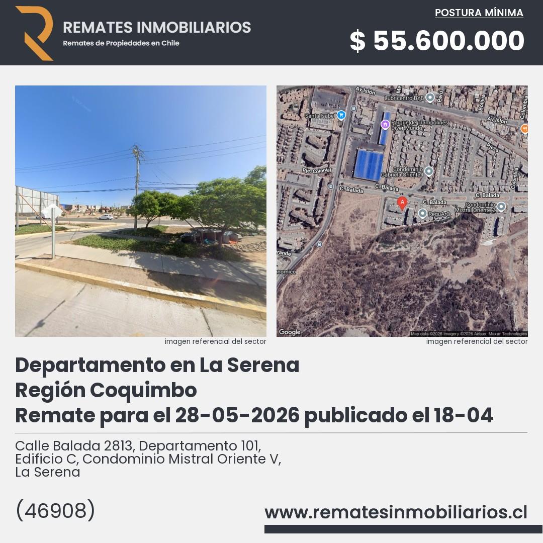 Imagen ficha Calle Balada 2813, Departamento 101, Edificio C, Condominio Mistral Oriente V, La Serena