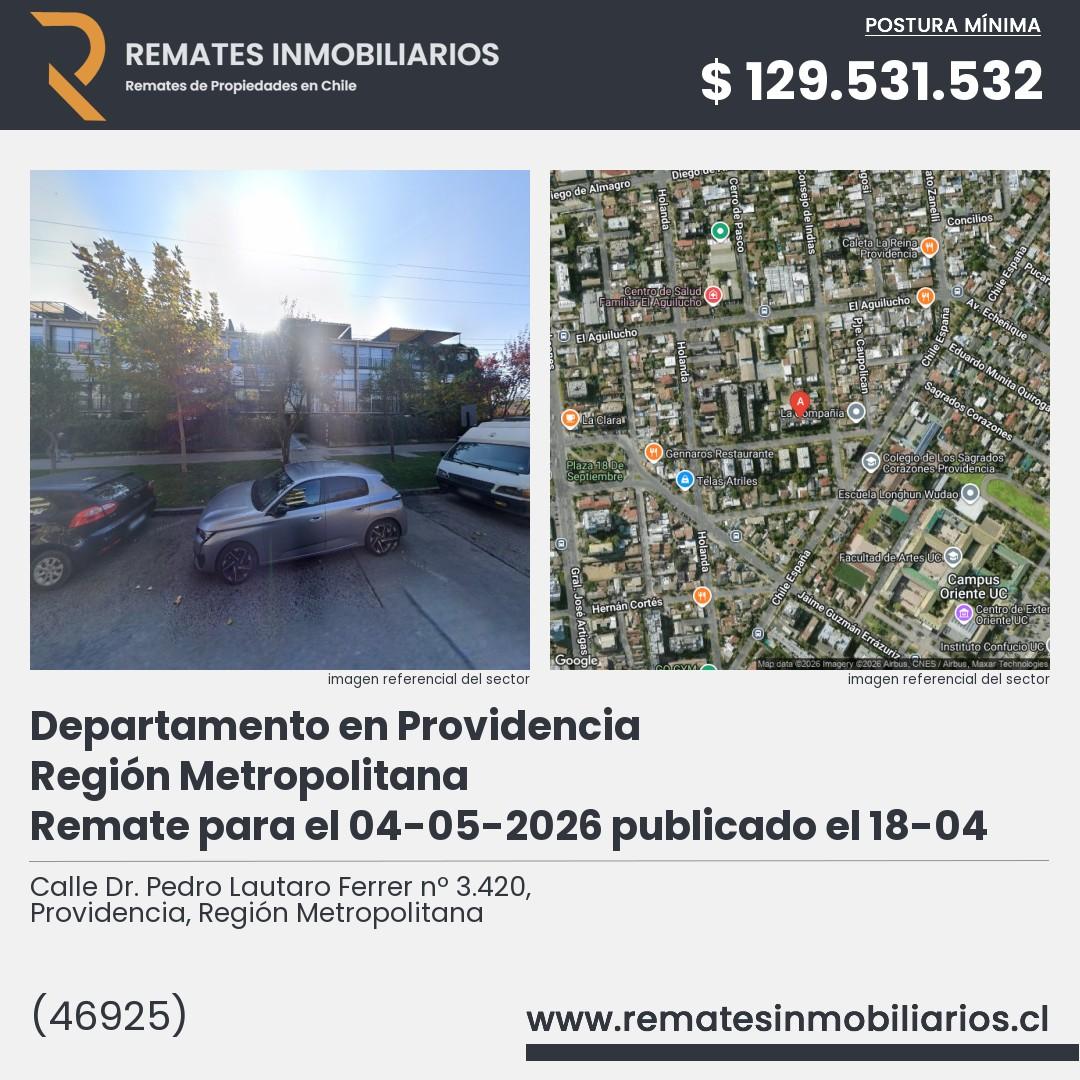 Imagen ficha Calle Dr. Pedro Lautaro Ferrer nº 3.420, Providencia, Región Metropolitana