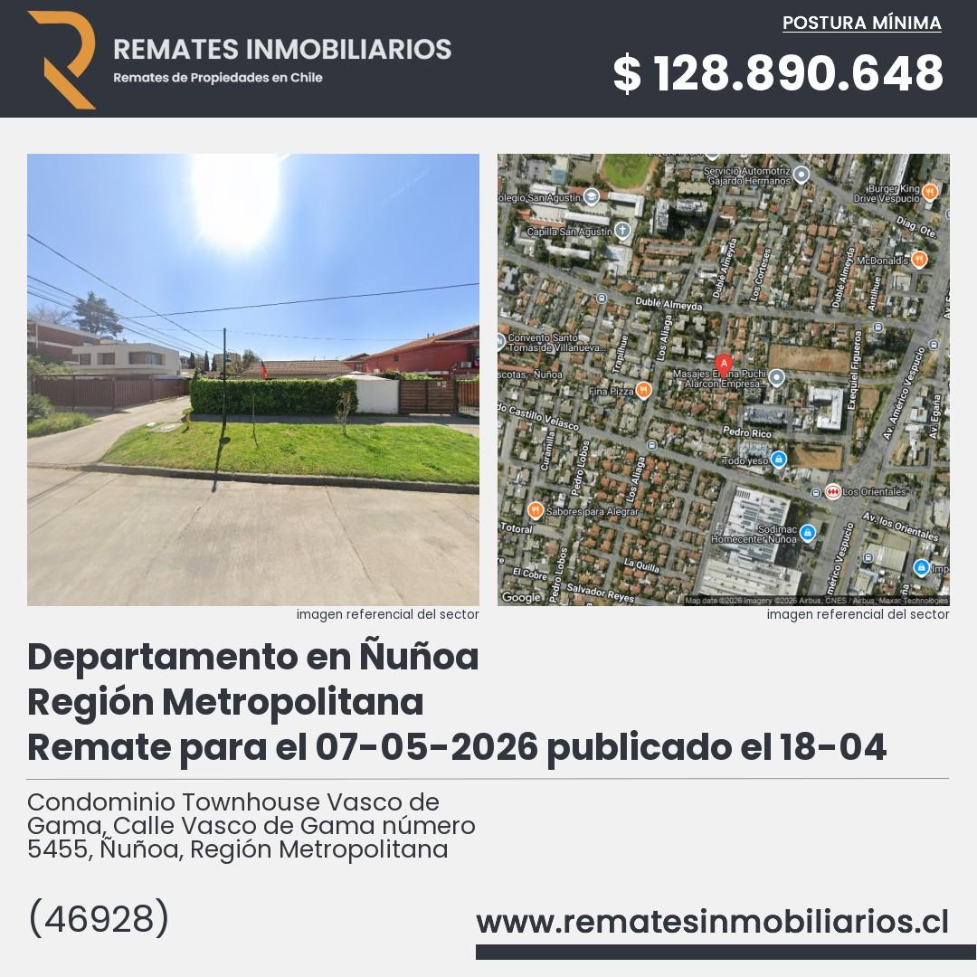 Imagen ficha Condominio Townhouse Vasco de Gama, Calle Vasco de Gama número 5455, Ñuñoa, Región Metropolitana