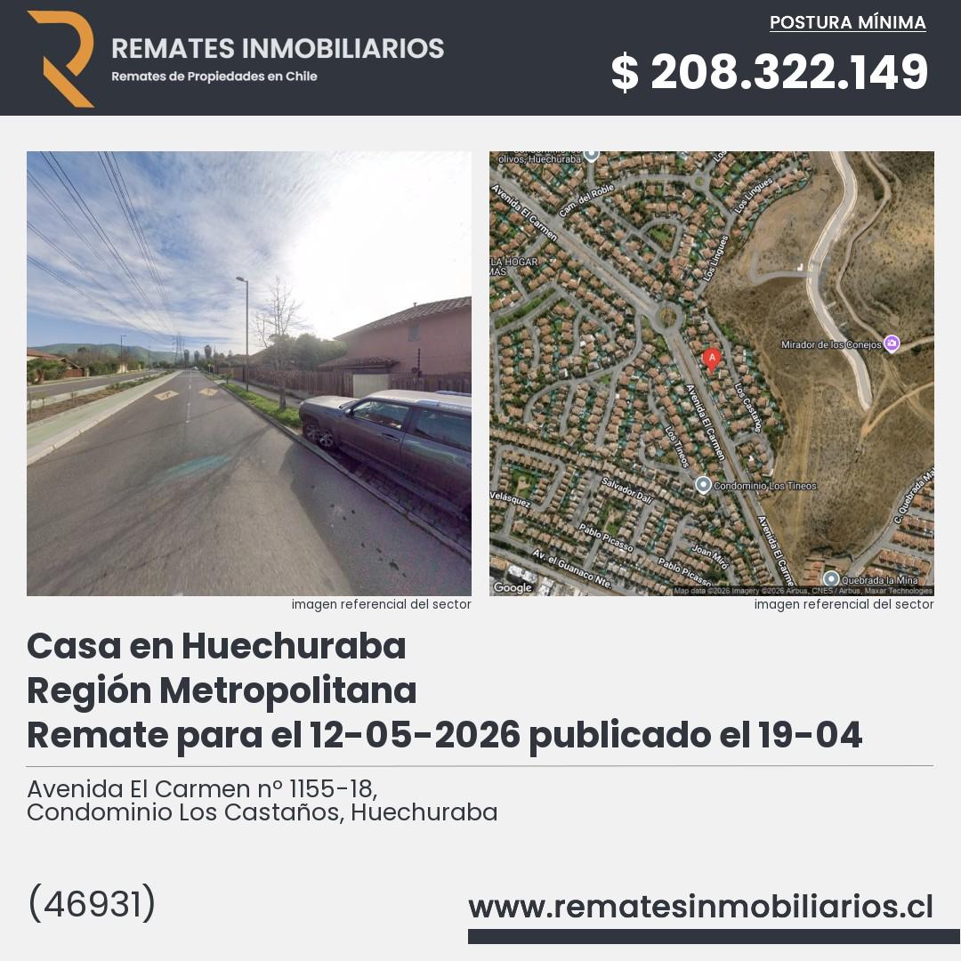 Imagen ficha Avenida El Carmen nº 1155-18, Condominio Los Castaños, Huechuraba