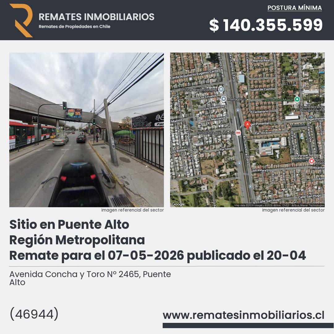 Imagen ficha Avenida Concha y Toro Nº 2465, Puente Alto