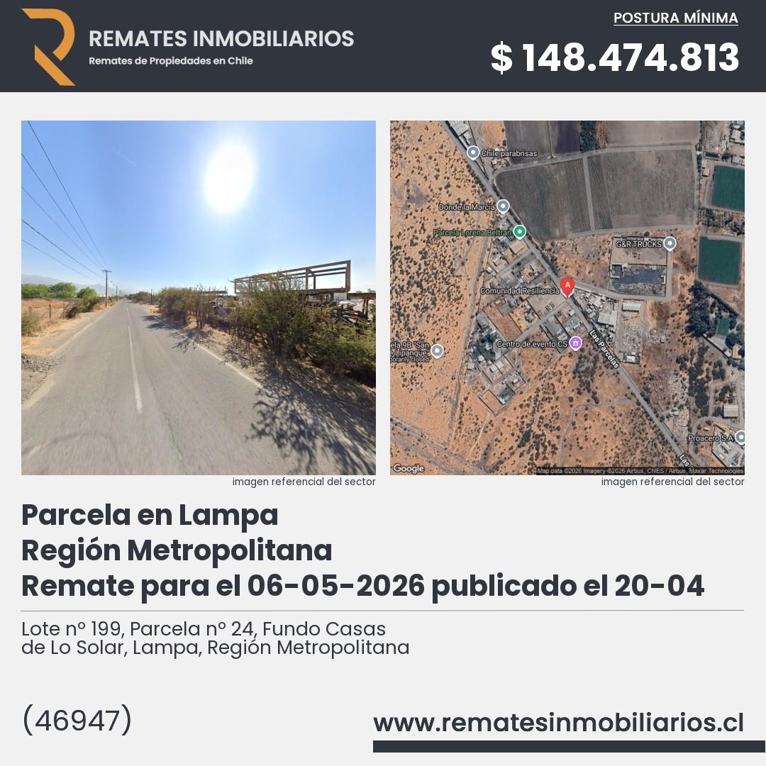 Imagen ficha Lote nº 199, Parcela nº 24, Fundo Casas de Lo Solar, Lampa, Región Metropolitana
