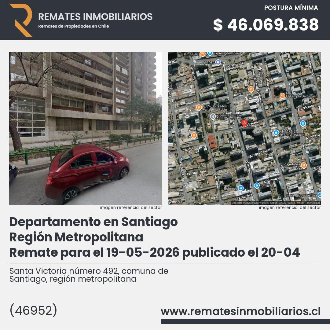 Imagen ficha Santa Victoria número 492, comuna de Santiago, región metropolitana