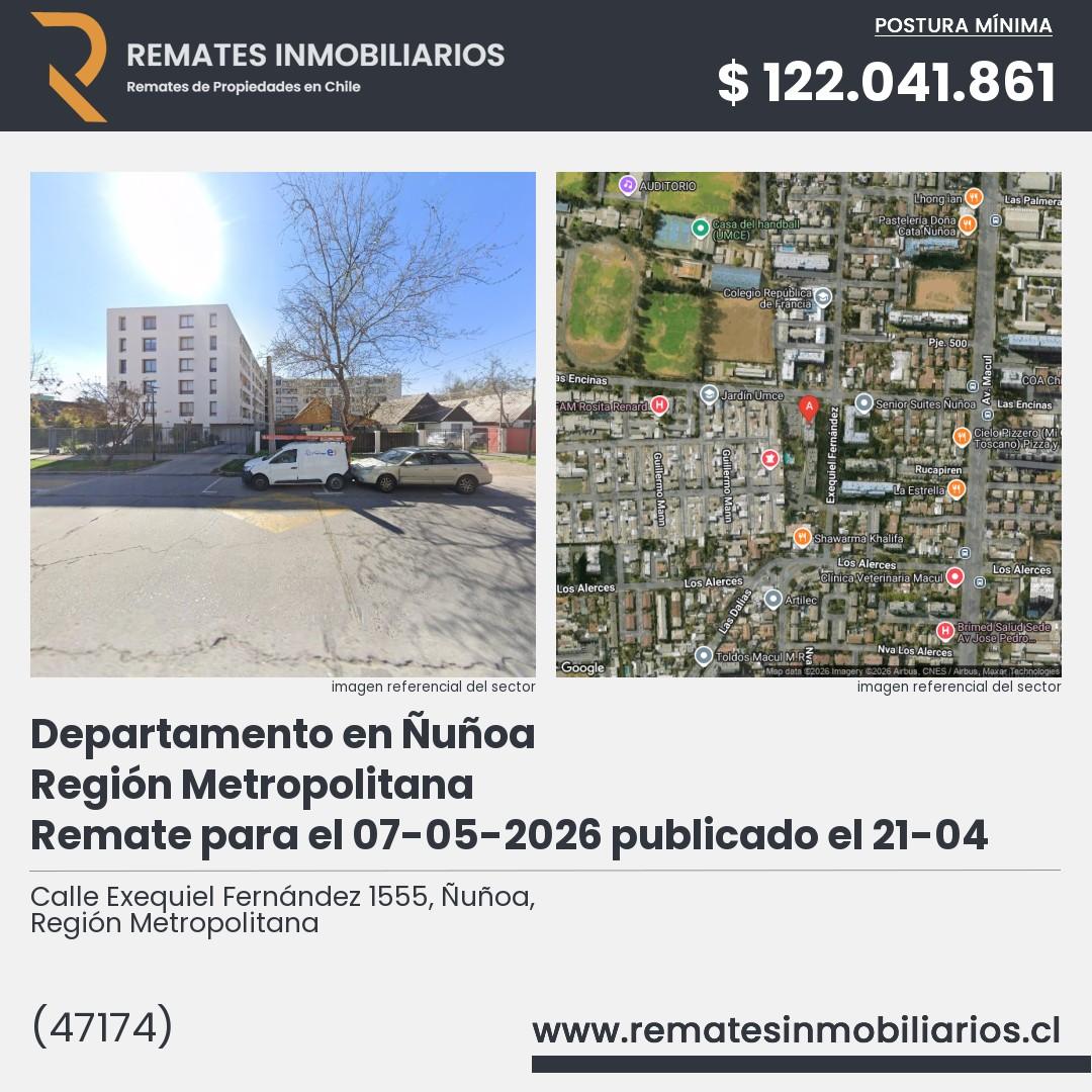 Imagen ficha Calle Exequiel Fernández 1555, Ñuñoa, Región Metropolitana