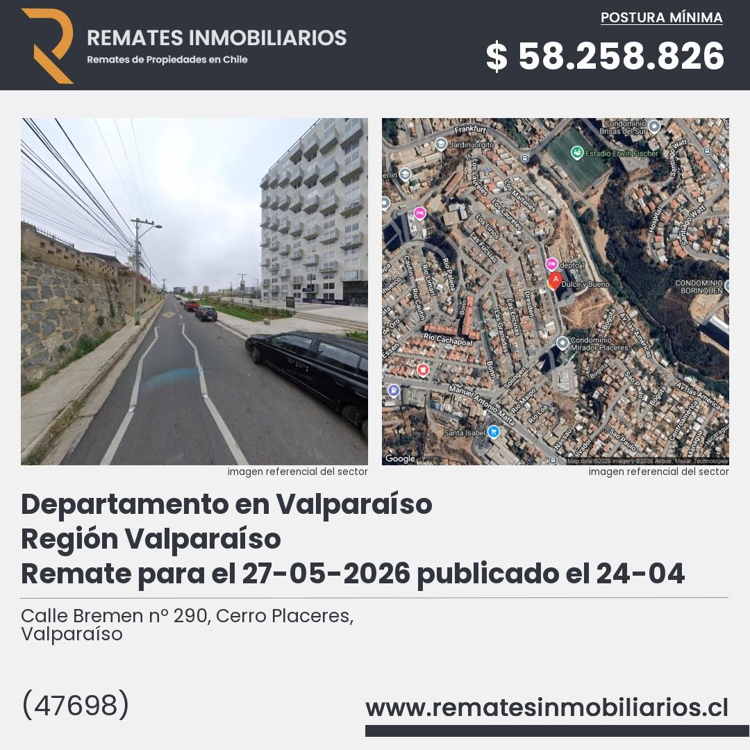 Imagen ficha Calle Bremen nº 290, Cerro Placeres, Valparaíso