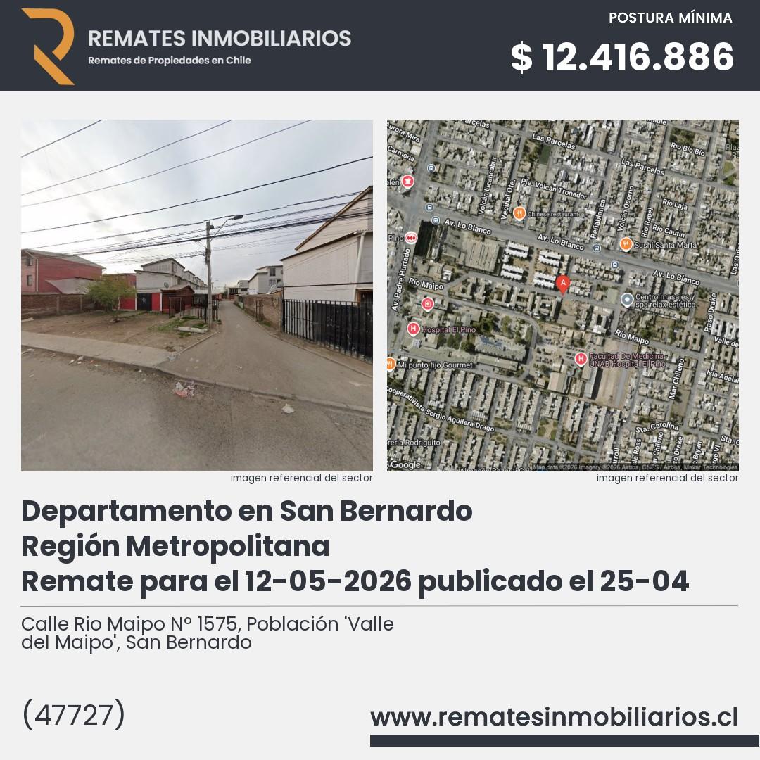 Imagen ficha Calle Rio Maipo Nº 1575, Población 