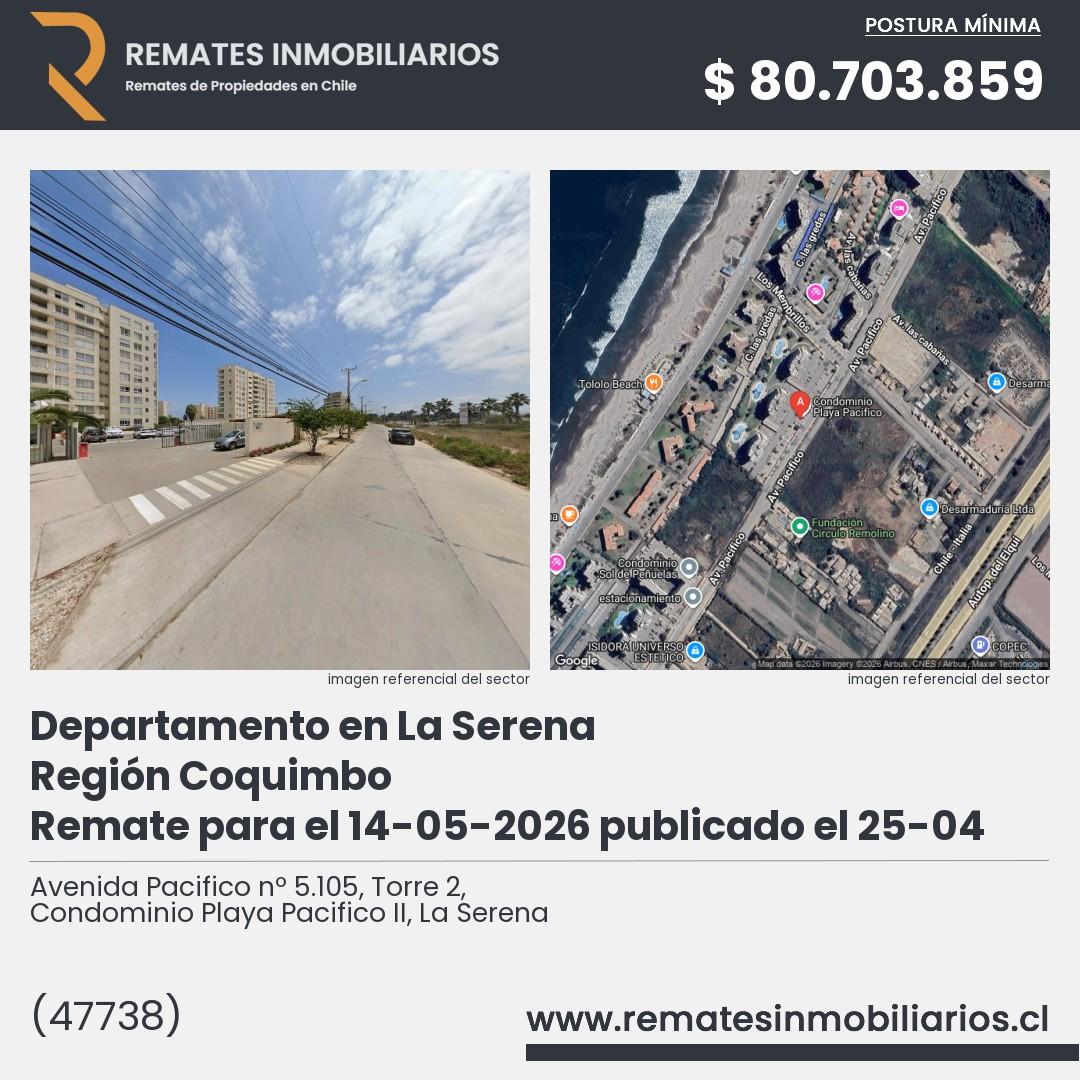 Imagen ficha Avenida Pacifico nº 5.105, Torre 2, Condominio Playa Pacifico II, La Serena
