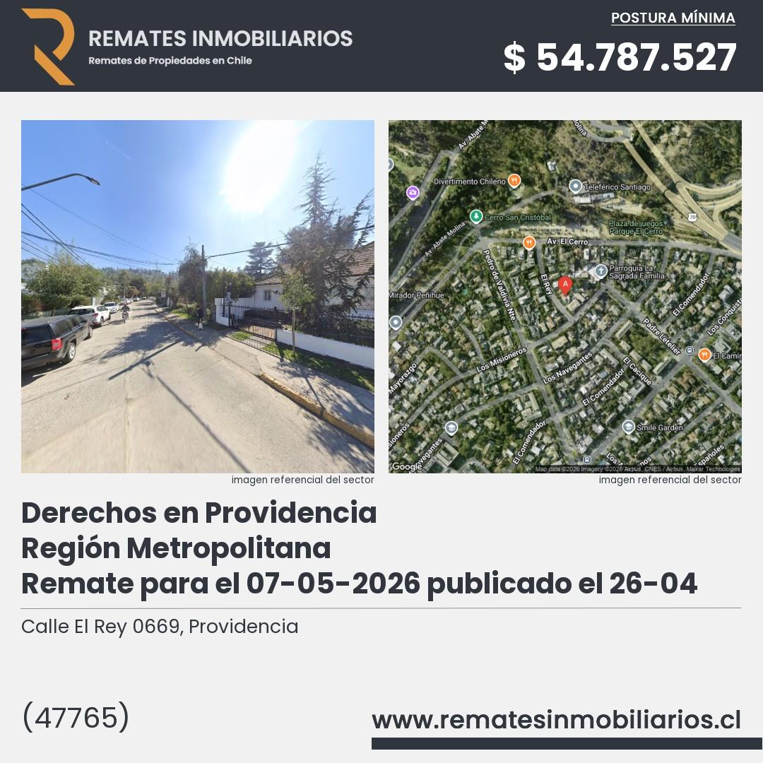 Imagen ficha Calle El Rey 0669, Providencia