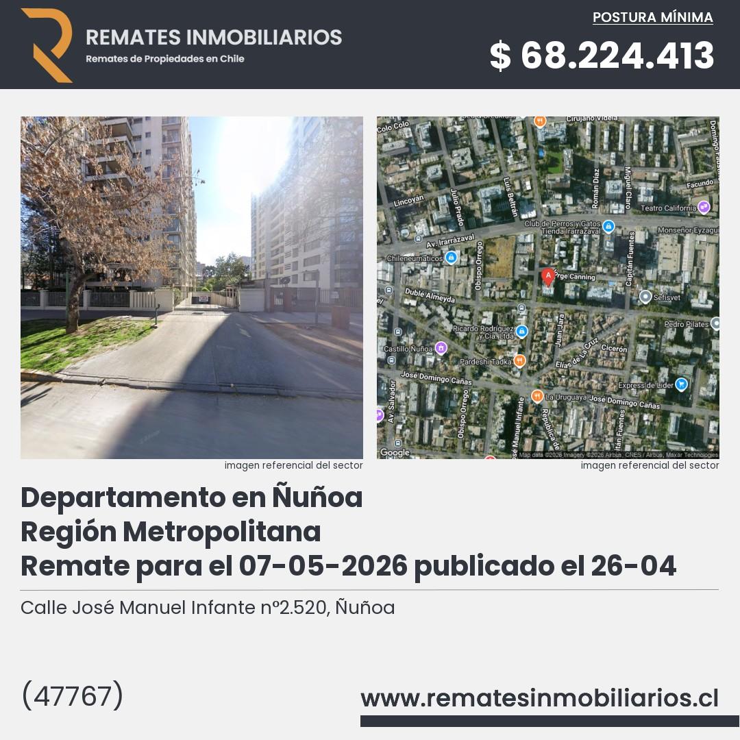 Imagen ficha Calle José Manuel Infante n°2.520, Ñuñoa