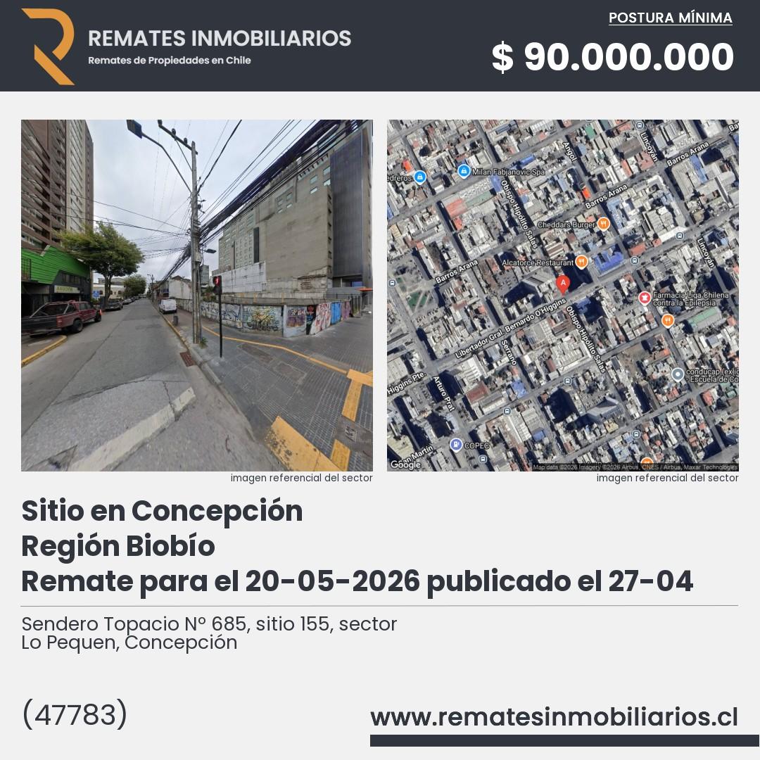 Imagen ficha Sendero Topacio Nº 685, sitio 155, sector Lo Pequen, Concepción