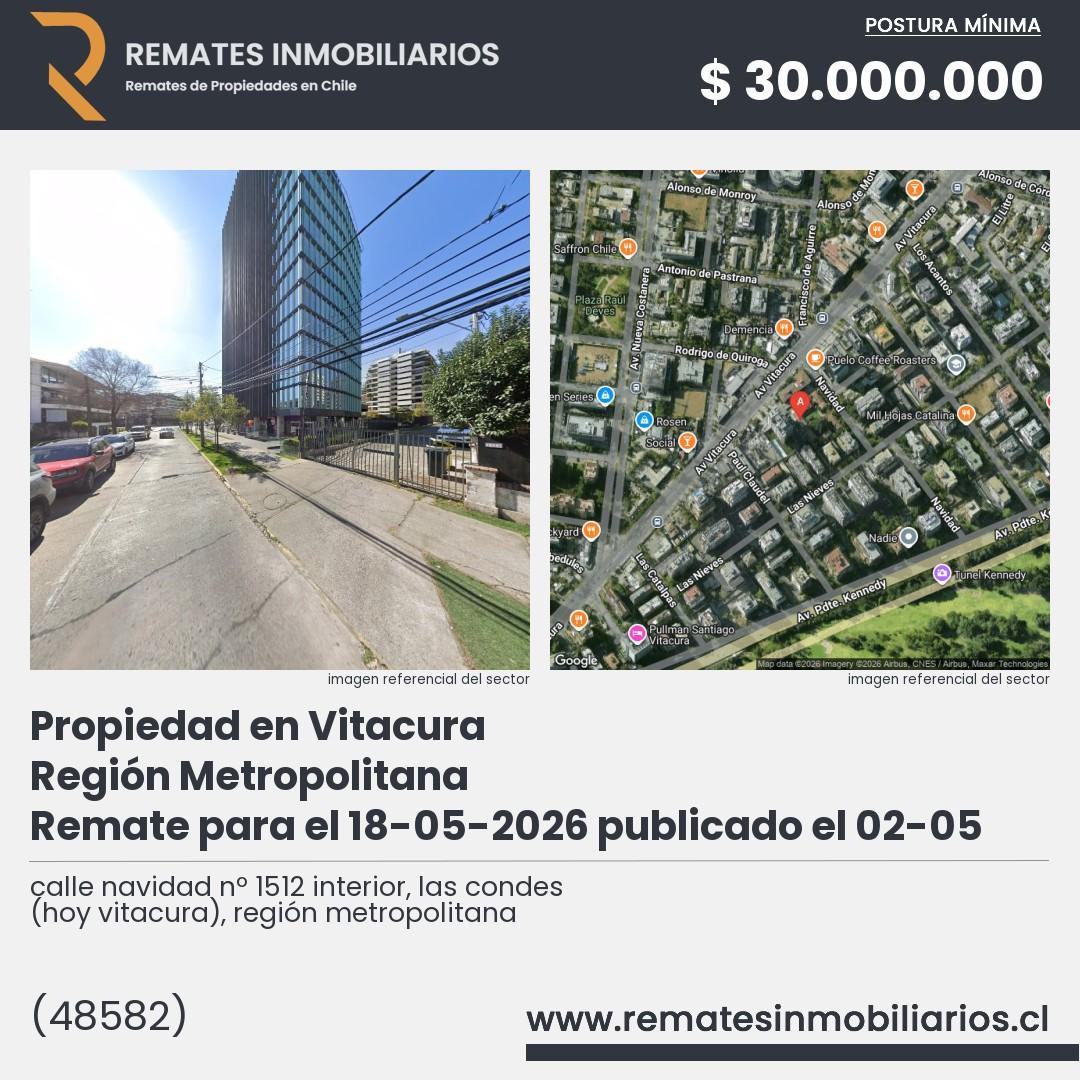 Imagen ficha calle navidad nº 1512 interior, las condes (hoy vitacura), región metropolitana